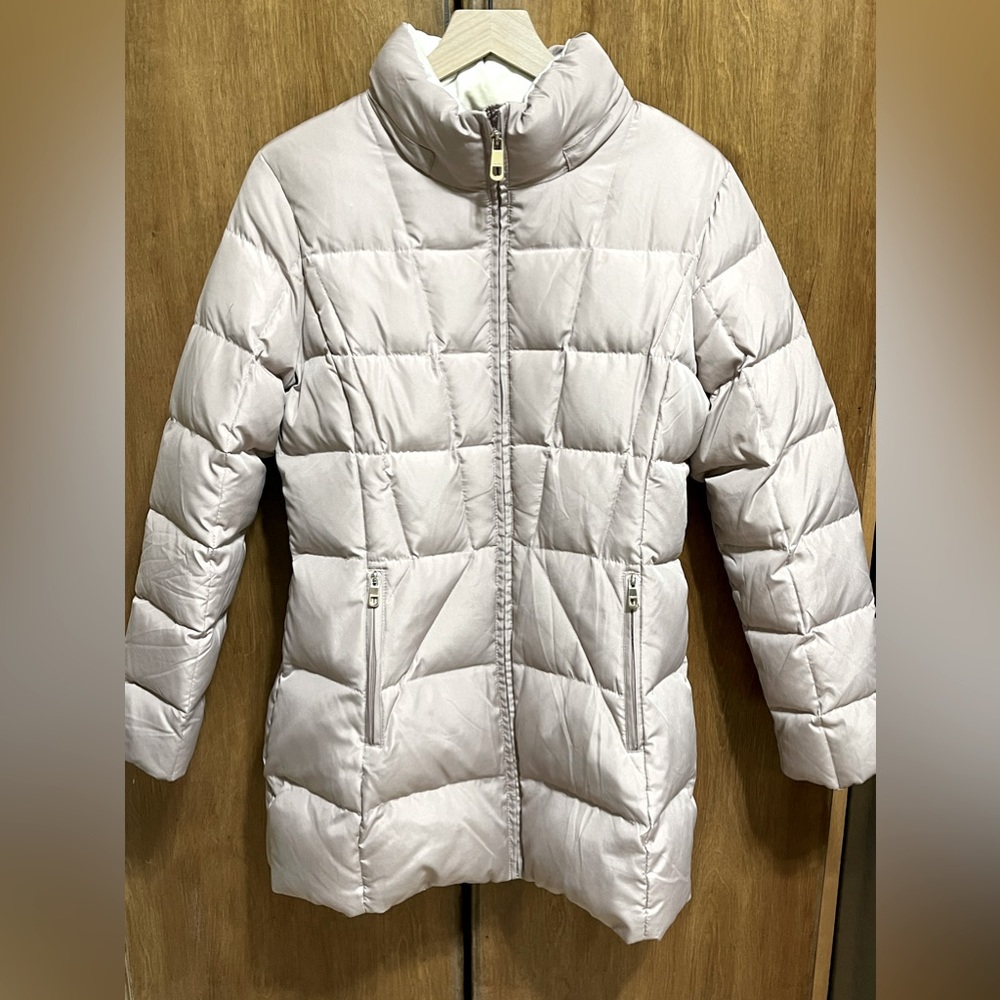 Pink Calvin Klein Long Puffer Jacket